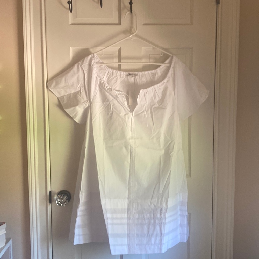 Madewell Baby Doll Dress, White, XS